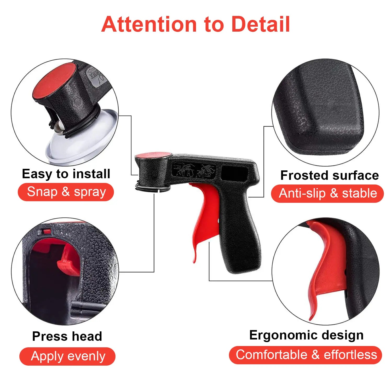 Ergonomic Aerosol Spray Can Trigger Handle - Durable Grip, One-Hand Use - image 2