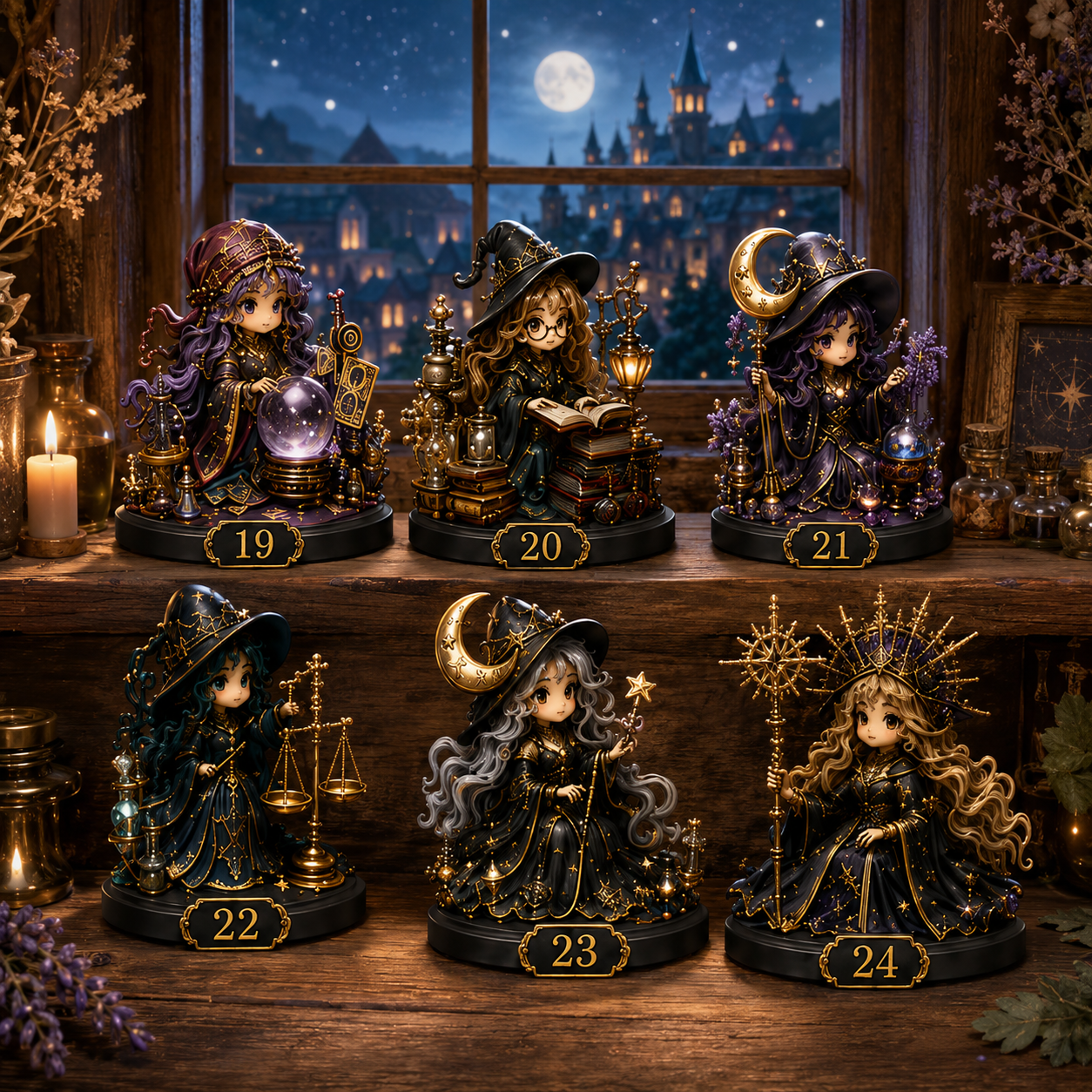 🧙‍♀️ 24 Days of Witchy Magic – 2026 Potion & Spellcraft Advent Calendar with 24 Enchanted Collectible Witch Figurines & Daily Surprises