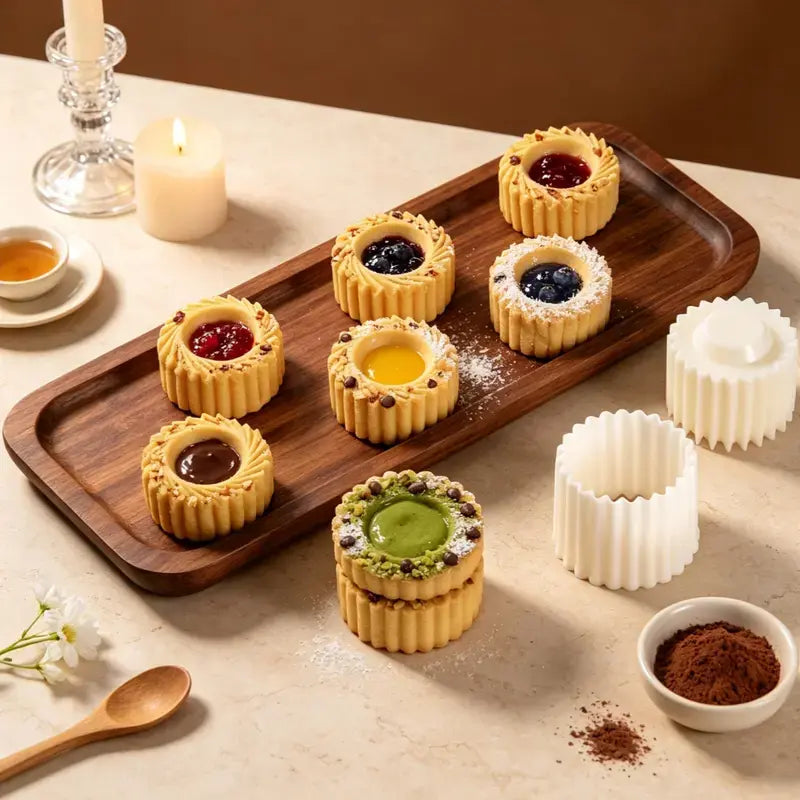 Sunflower‑Patterned Round Hand‑Press Mooncake Mold, French‑Style Lace Pastry Mold 🍪 - image 6