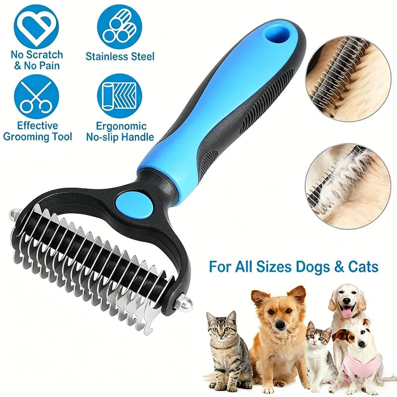 🐾 Professional Deshedding Tool for Dogs & Cats – Gentle, Efficient & Fur-Free Home ✨💖 - image 1