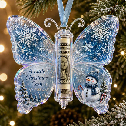 🦋💵 Christmas Cash Gift Butterfly Ornament – Holiday Money Holder Keepsake 🎄✨ - image 3