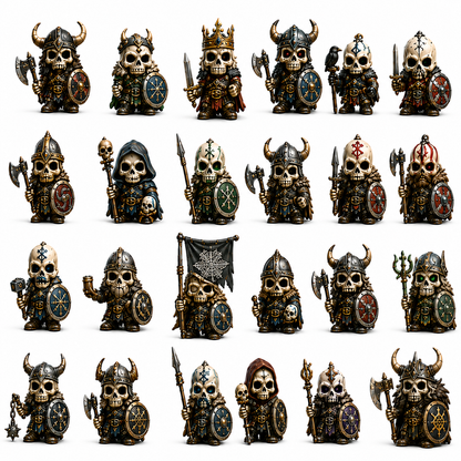 ⚔️Undead Vikings Advent Calendar 2026 – 24-Day Countdown with Collectible 3D Undead Warrior Miniatures, Acrylic Charms Blind Box