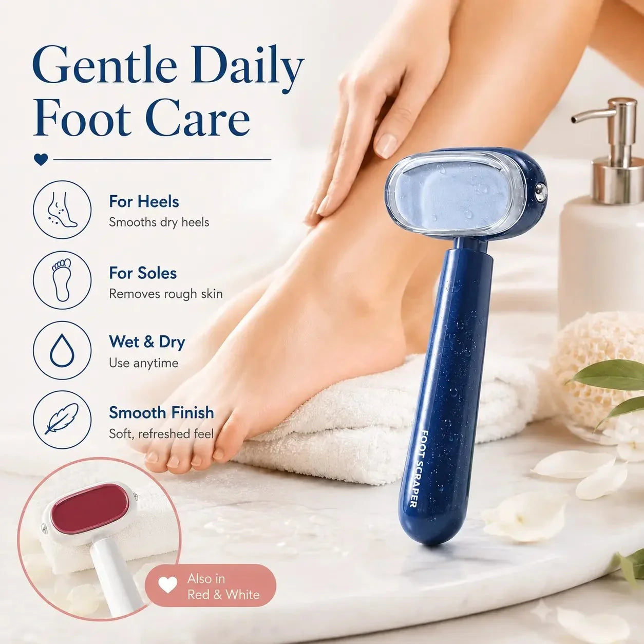 Dual‐Sided Foot Callus Remover, Replaceable Stainless Steel Blade Foot Scraper 🦶 - image 3
