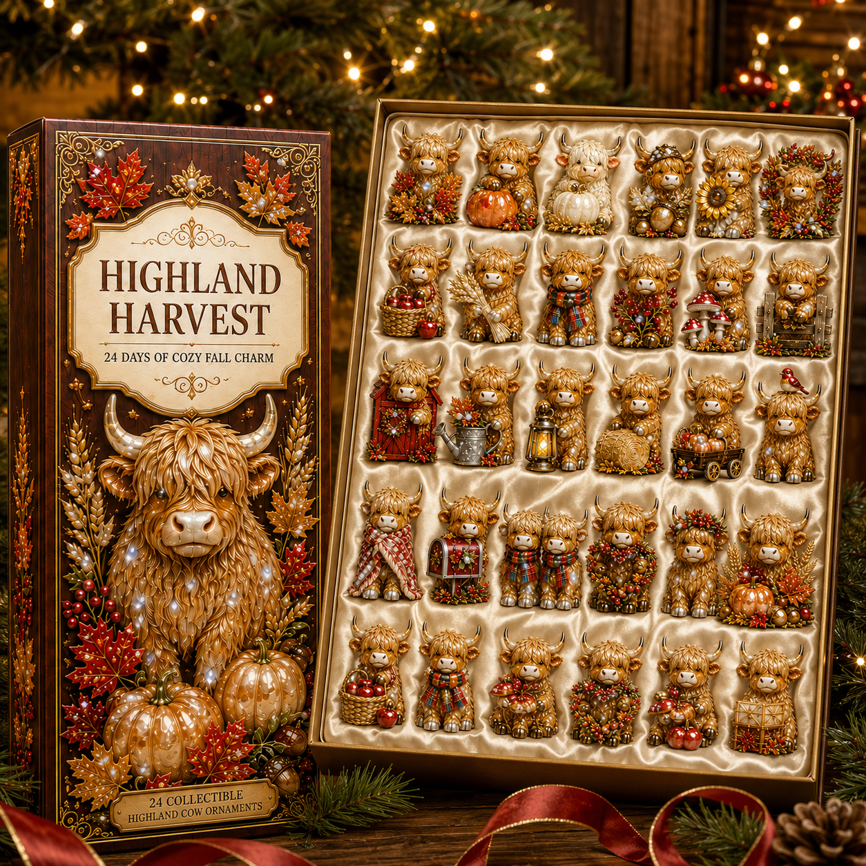 🔥Last 30 pcs✨⏰Last day 50% off🔥✨24-Day Advent Calendar - Highland Cattle