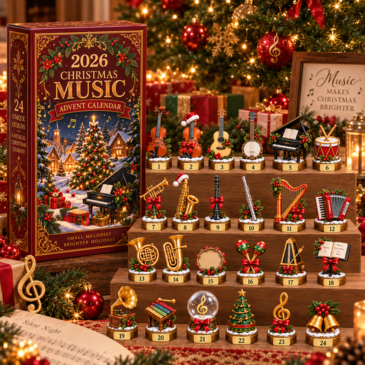 2026 Christmas Music 24-Day Countdown Calendar –  Holiday Collectible Gift for Music Lovers