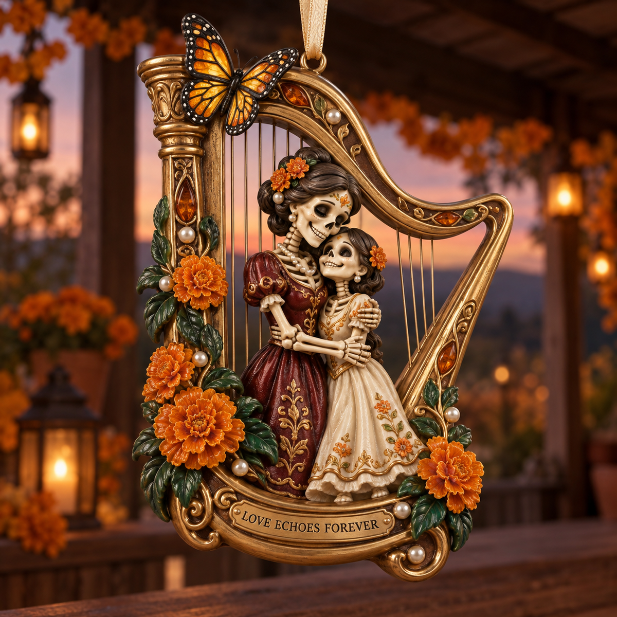 Día de Muertos Musical Ornaments –  Marigold & Melodies of Remembrance Keepsake Collection