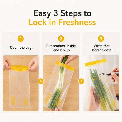 15PCS Thick Double Seal Food Storage Bags, Reusable Self-Sealing Pouches 🥡 - image 8