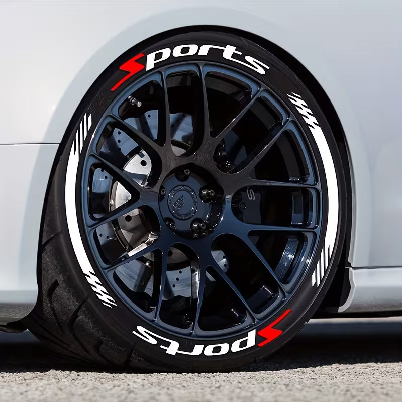 4Pcs 3D Car Tire Stickers – Waterproof Universal Wheel Decals | Motorcycle Auto Exterior Accessories - image 2