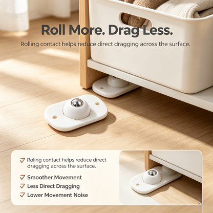 Stick-On 360° Mini Caster Wheels（12Pcs） - image 4