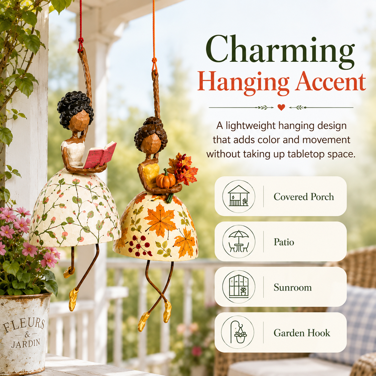 🌈Whimsical Dancing Lady Hanging Ornament - image 4