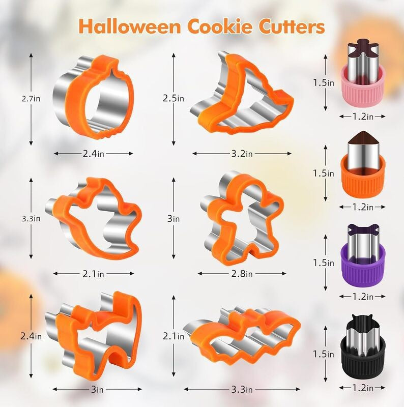 🎃 4-Piece Halloween Pancake Mold Set – Ghost, Bat, Pumpkin & Skull Silicone Breakfast Shapers - image 7