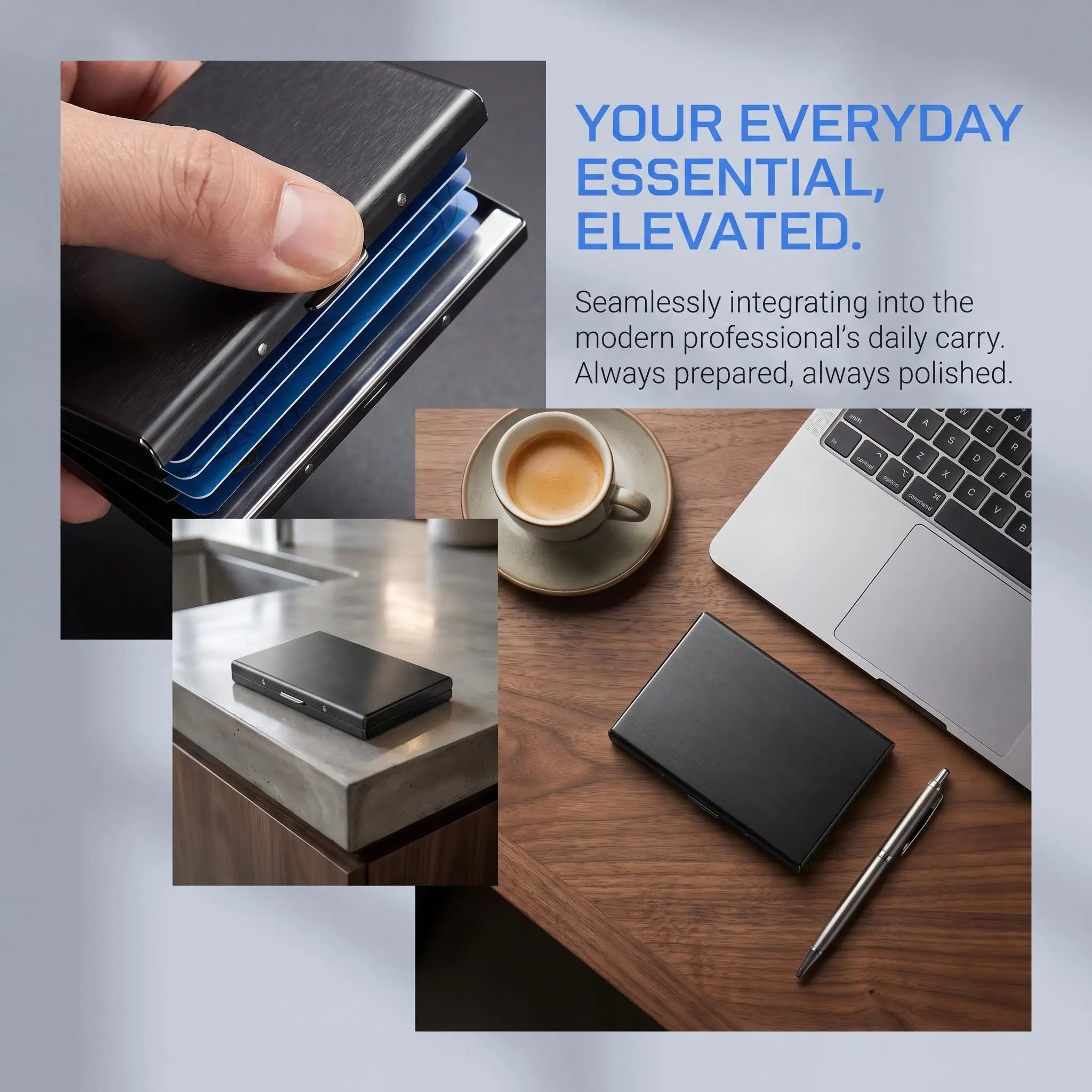 Men's Minimalist RFID Blocking Metal Card Holder Wallet💳 - image 11