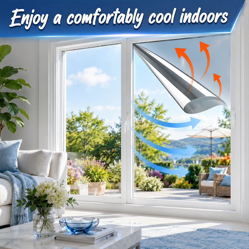 Static Cling Window Privacy Film UV Blocking Mirror Tint - image 3
