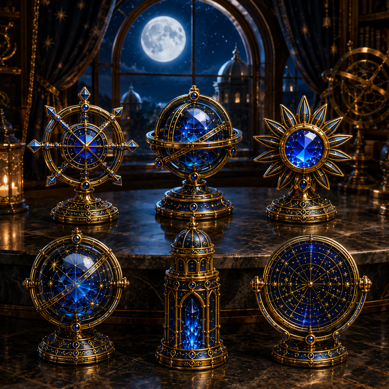 Celestial Observatory Advent Calendar 2026 – 24-Day Crystal Astronomy Miniature Collection | Moon, Stars & Cosmic Treasures