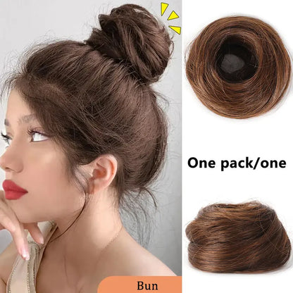 Synthetic Messy Bun Hair Piece for Women, Curly Updo Scrunchie Extension for Instant Volume and a High Crown💇‍♀️ - image 12