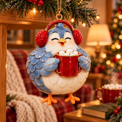 🐔 2026 Christmas Chicken Ornaments – Set of 6 Festive Farmhouse Holiday Keepsakes