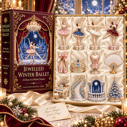 2026 Jewelled Winter Ballet 24-Day Countdown Calendar – 24 Unique Ballet & Winter Theatre Miniatures, Elegant Collector’s Christmas Gift