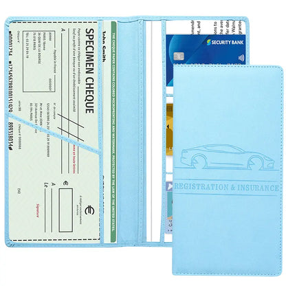 Car Registration & Insurance Card Holder, Magnetic Closure Vehicle Organizer 💳