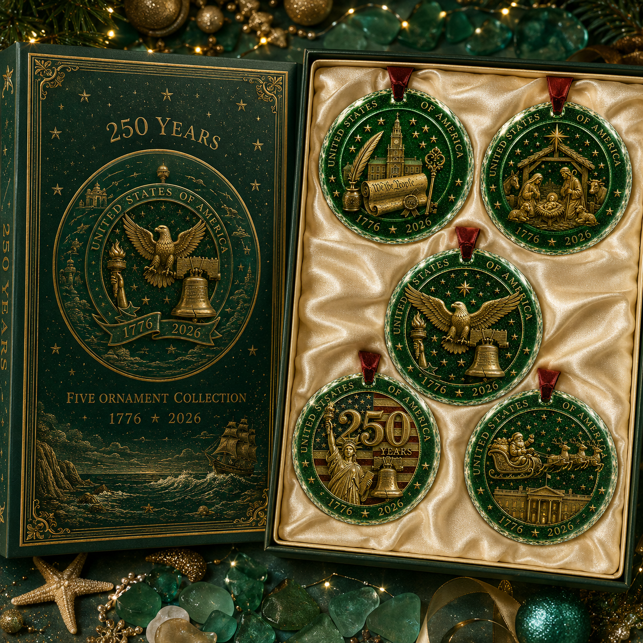 Celebrate 250 Years of America 🇺🇸 | 2026 250th Anniversary Christmas Ornament – A Meaningful Patriotic Keepsake & Holiday Gift