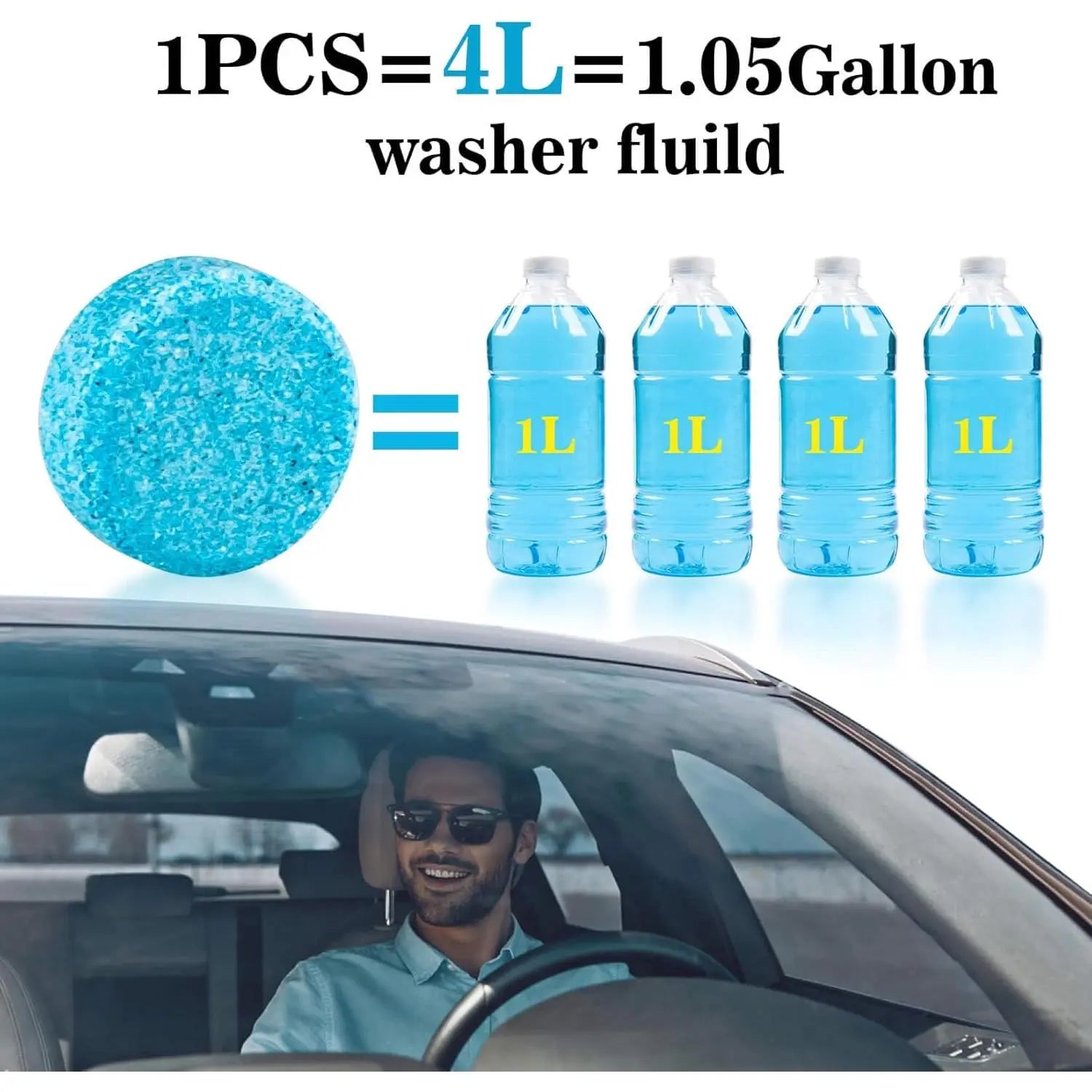 50PCS Car Windshield Washer Fluid Concentrate Tablets, Windshield Wiper Fluid 🚗💧 - image 3