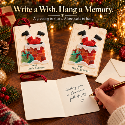 🎄 Sea glass style -Christmas Wishes – 2-in-1 Greeting Cards & Keepsake Ornaments | 6 Festive Designs