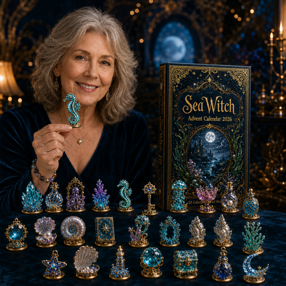 Sea Witch Advent Calendar 2026 – 24-Day Enchanted Ocean Crystal Miniature Countdown Calendar | Mystical Sea Collectible Gift Set