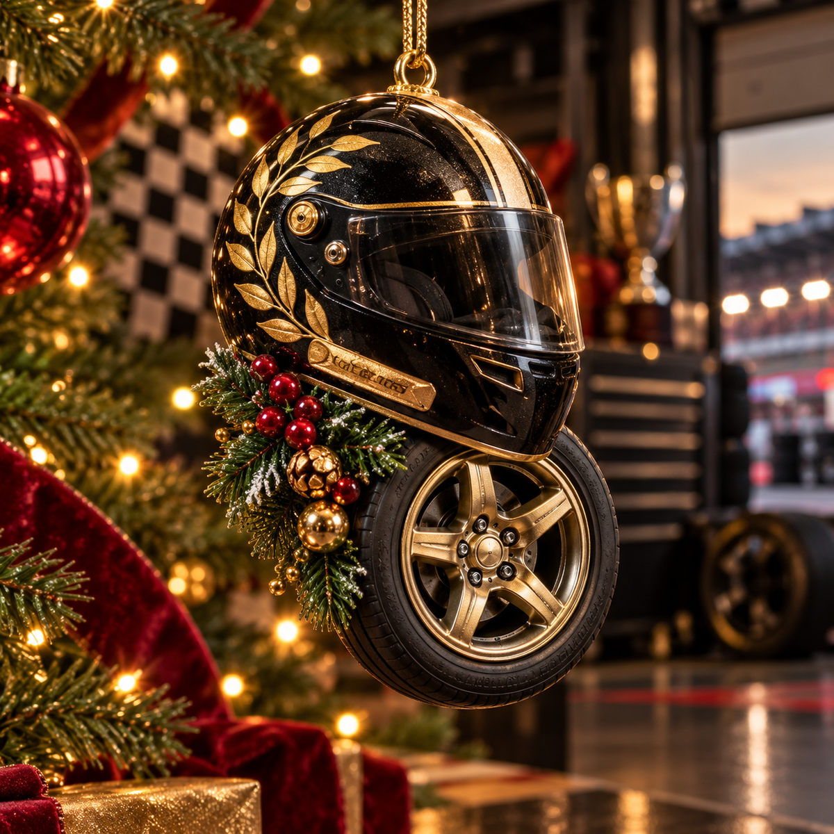 2026 Racing Helmet & Tire Christmas Ornaments – 9 Unique Designs for Motorsport Fans