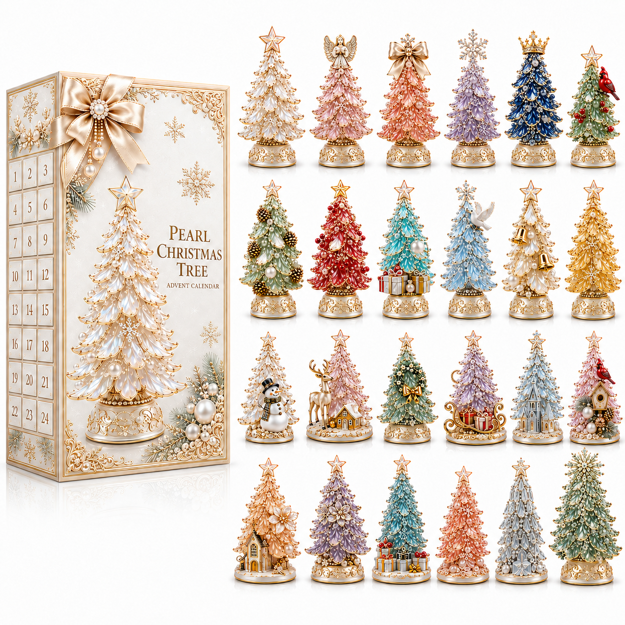 🔥Last 50 pcs✨⏰Last day 50% off🔥✨24-Day Advent Calendar -  Luxurious Pearl Christmas Tree