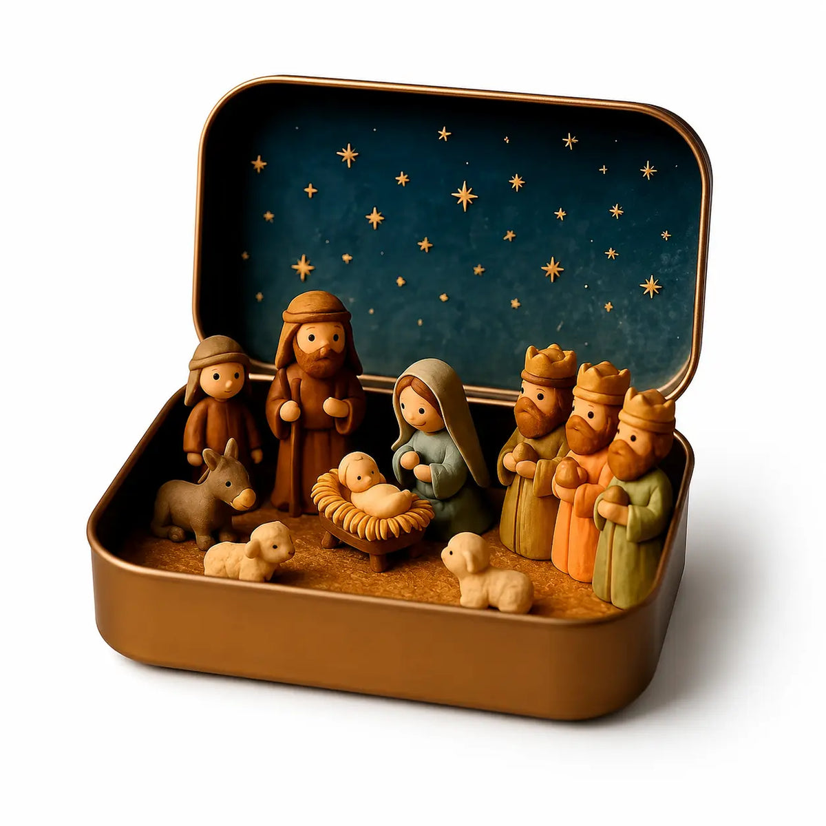 Religious Pocket-Size Mini Nativity Scene Set with Storage Box⛪ - image 12