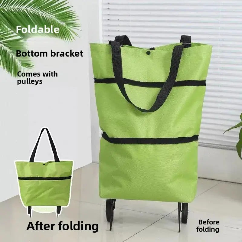 Foldable Rolling Shopping Bag with Wheels, Reusable Grocery Tote Cart🛒 - image 8