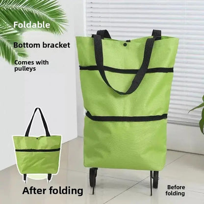 Foldable Rolling Shopping Bag with Wheels, Reusable Grocery Tote Cart🛒 - image 8