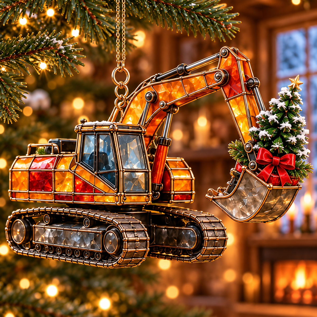 Christmas Construction Crew Ornaments – 6-Piece Heavy Equipment Holiday Gift Set