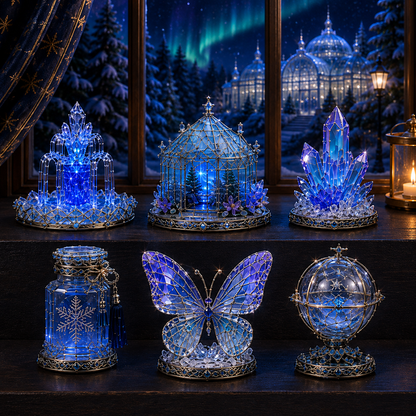 Moonlit Crystal Conservatory 2026 – 24-Day Crystal Miniature Countdown Calendar | Enchanted Winter Collectible Gift Set