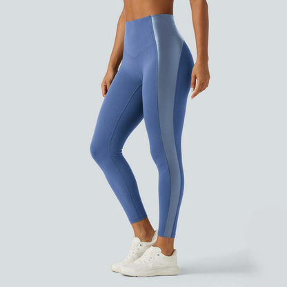 High Waisted Stretchy PU Tummy Control Yoga Leggings with Pocket 🖤✨