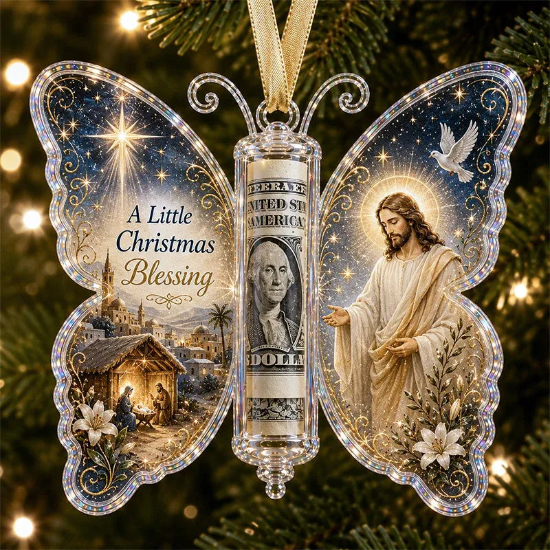 🦋💵 Christmas Cash Gift Butterfly Ornament – Holiday Money Holder Keepsake 🎄✨ - image 9