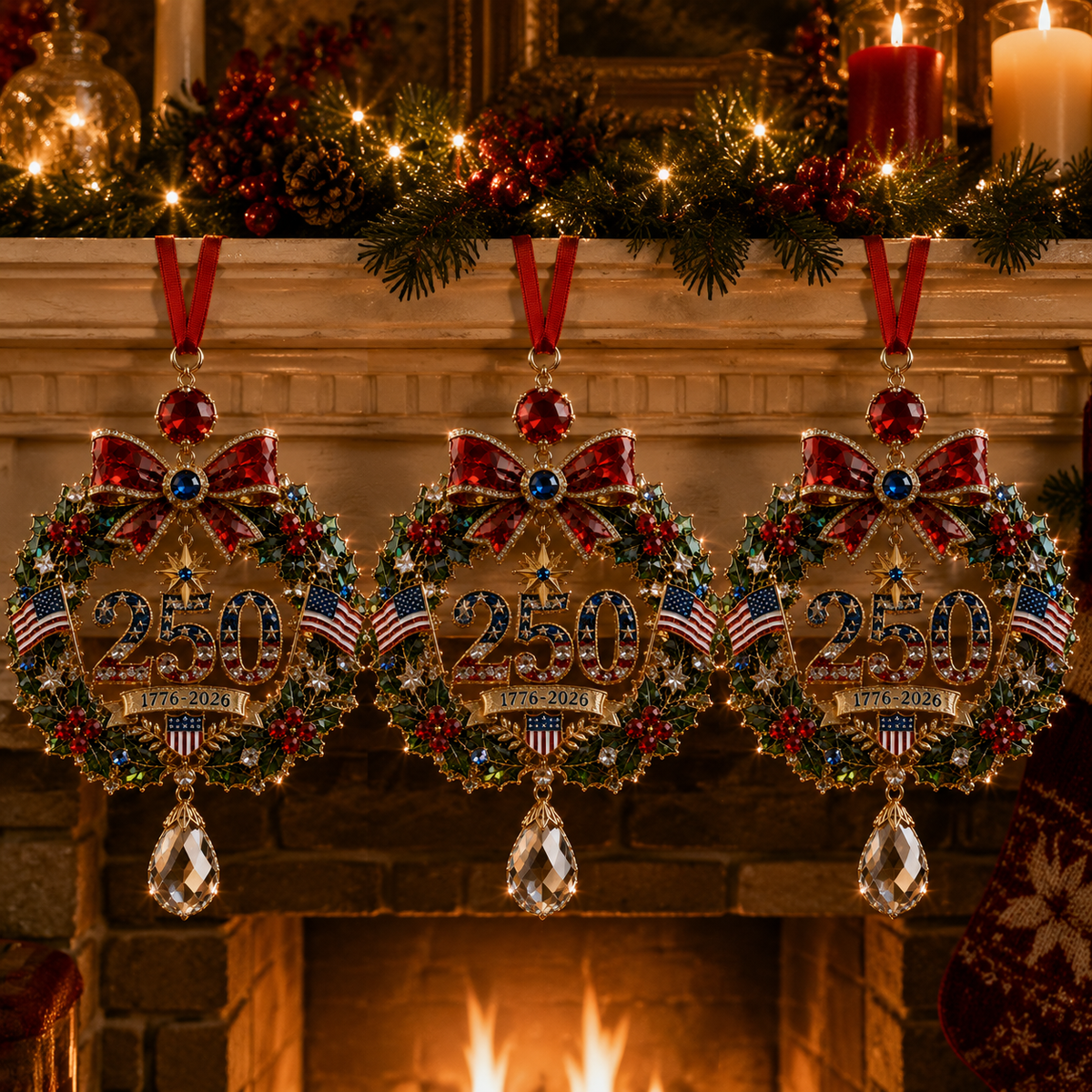 ✨Crystal Christmas Wreath Christmas Tree Ornament
