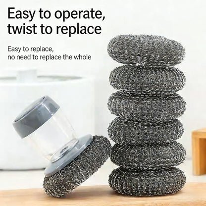 Plastic Auto-Dispense Dish Brush - Multifunctional Pot Scrubber🧼 - image 9