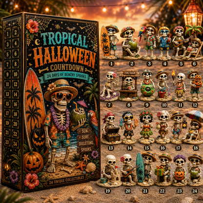 ✨24-Day Christmas Countdown Advent Calendar –Beach Vacation Skeleton Ornament