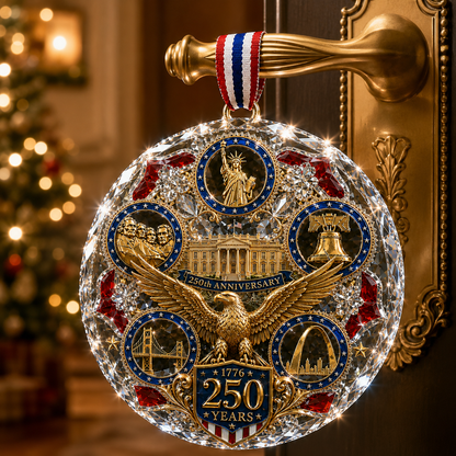250th Anniversary American Heritage Christmas Ornament – Patriotic 250 Years of Freedom Keepsake for 2026