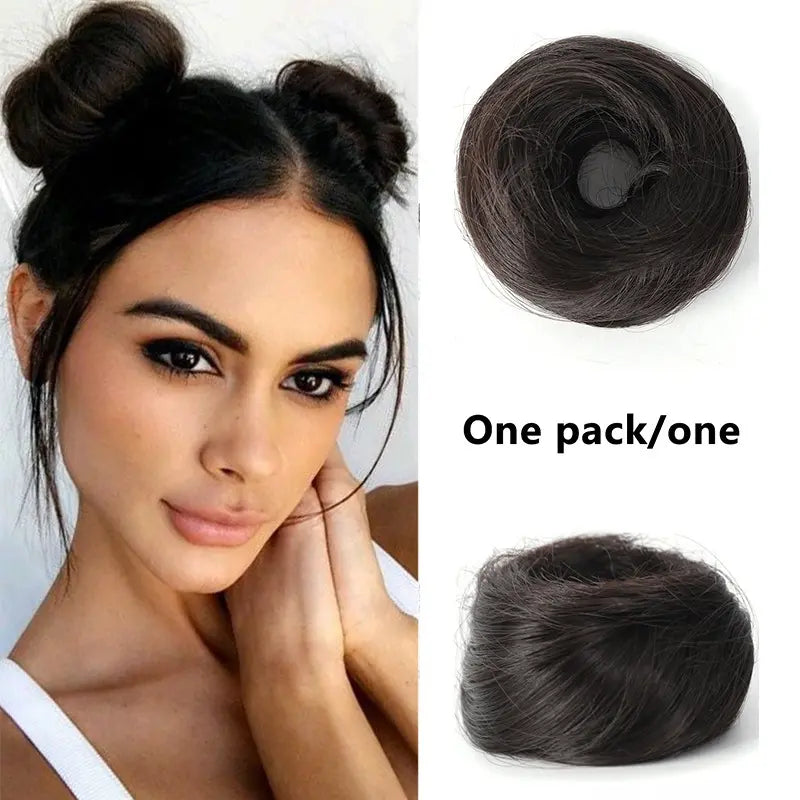 Synthetic Messy Bun Hair Piece for Women, Curly Updo Scrunchie Extension for Instant Volume and a High Crown💇‍♀️ - image 14