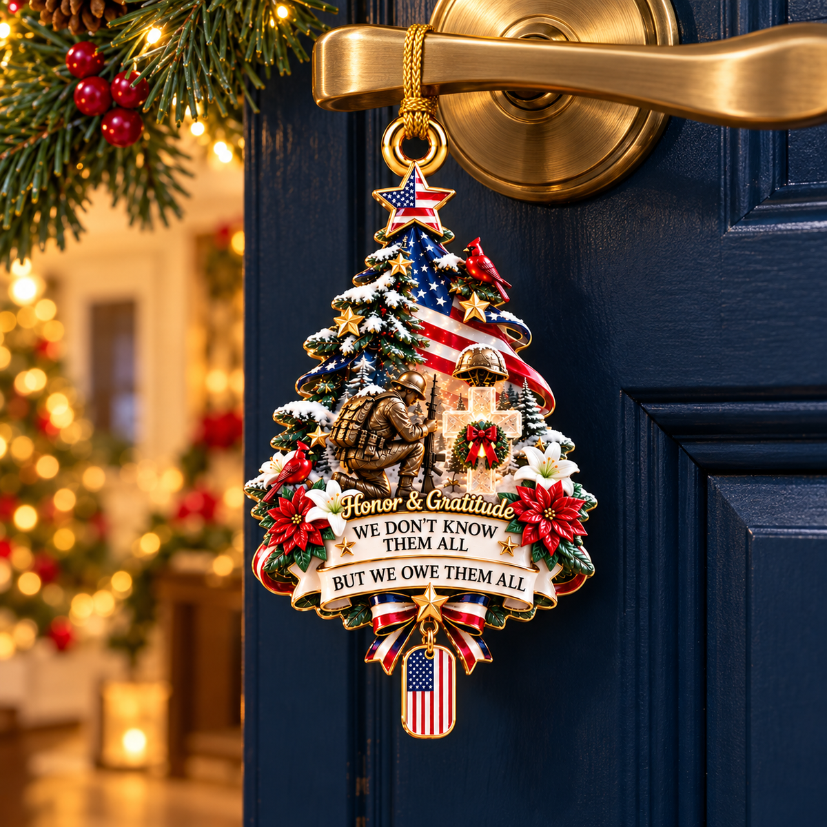 2026 Honor & Gratitude Christmas Tree Ornament – Military Tribute & Memorial Keepsake