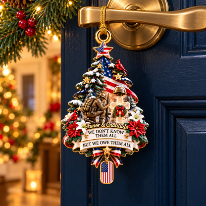 2026 Honor & Gratitude Christmas Tree Ornament – Military Tribute & Memorial Keepsake