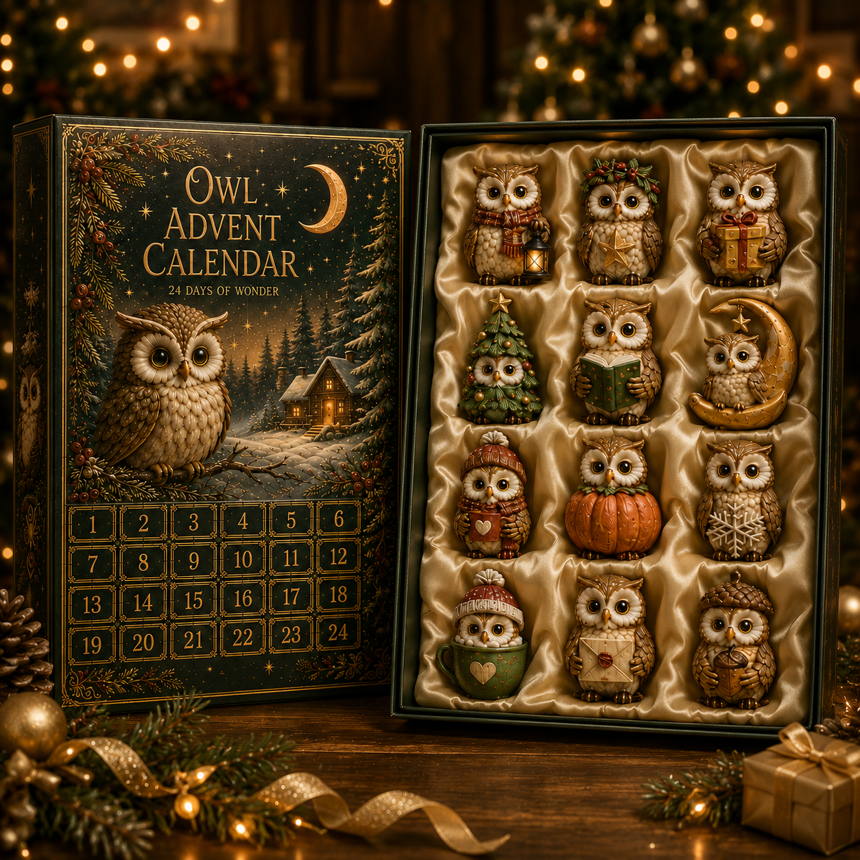 ✨24-Day Christmas Countdown Advent Calendar –owl Ornament