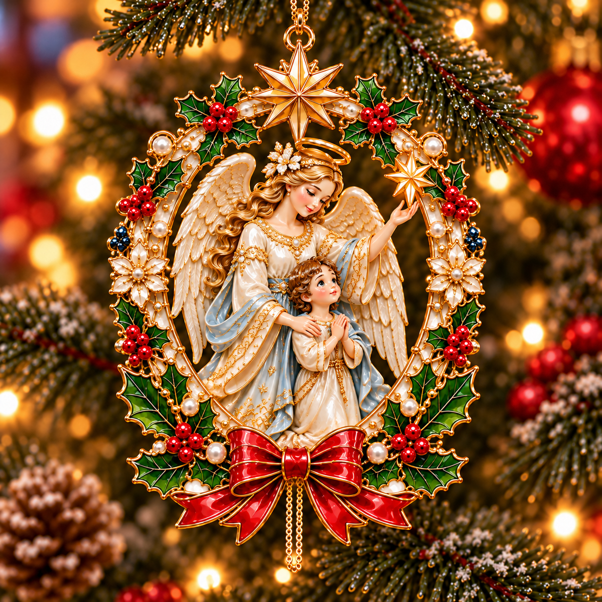 2026 Nativity Christmas Ornaments – 6-Piece Holy Family & Bethlehem Keepsake Collection | Faith-Inspired Christmas Tree Decorations & Meaningful Religious Gifts