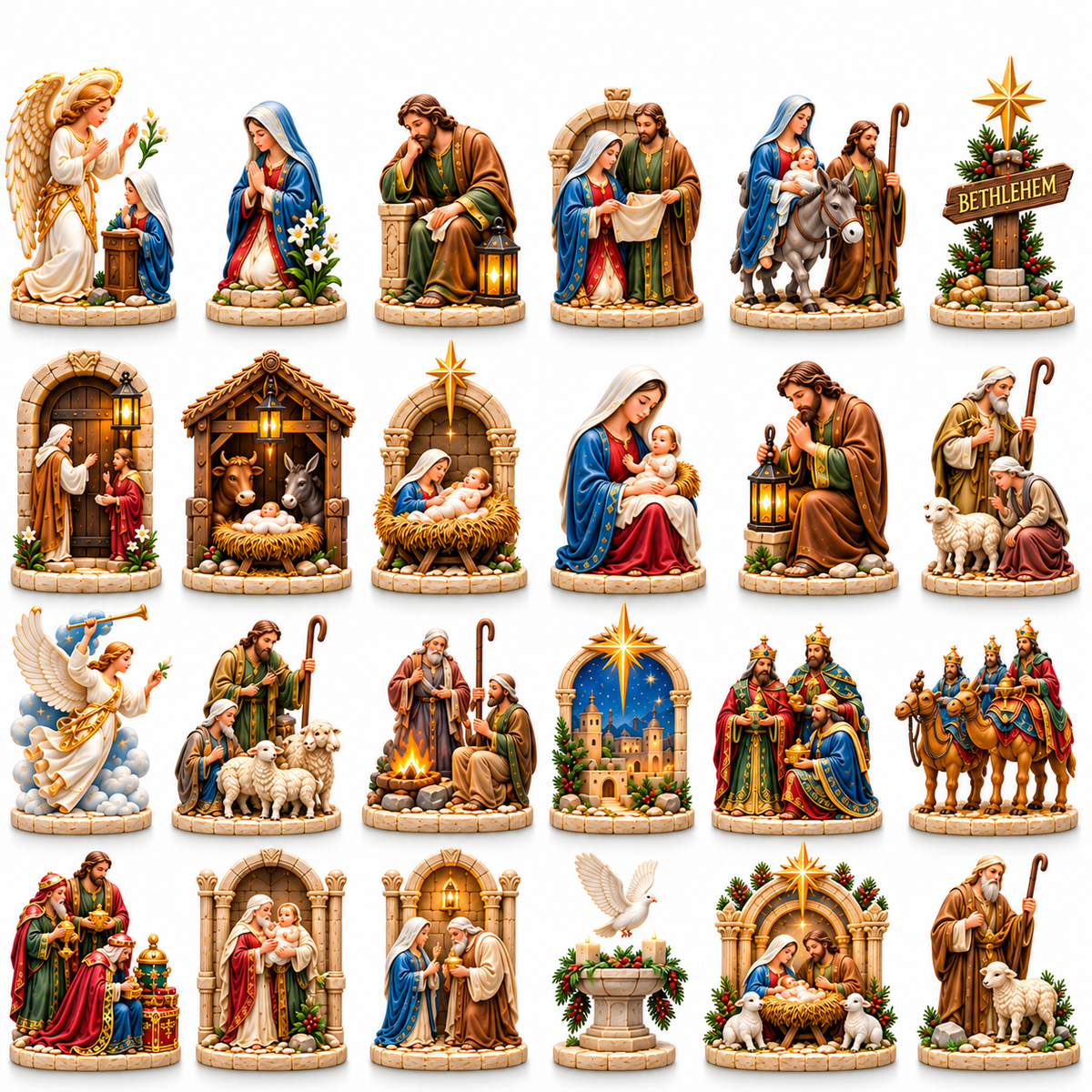 Nativity Story 2026 – 24 Days of Christmas Collector’s Edition with 24 Unique Nativity Miniatures, Christian Christmas Countdown Gift