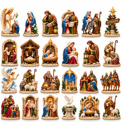 Nativity Story 2026 – 24 Days of Christmas Collector’s Edition with 24 Unique Nativity Miniatures, Christian Christmas Countdown Gift