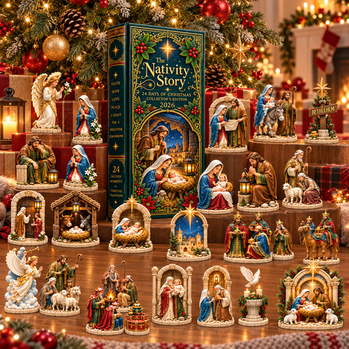 Nativity Story 2026 – 24 Days of Christmas Collector’s Edition with 24 Unique Nativity Miniatures, Christian Christmas Countdown Gift