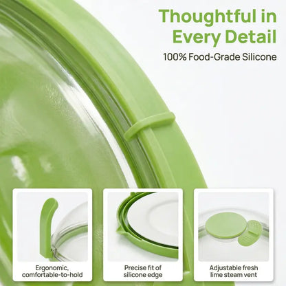 🎁2-in-1 Transparent Microwave Splatter Cover With Handle - image 3