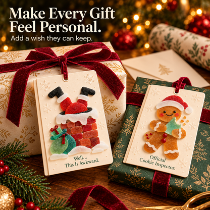 🎄 Sea glass style -Christmas Wishes – 2-in-1 Greeting Cards & Keepsake Ornaments | 6 Festive Designs