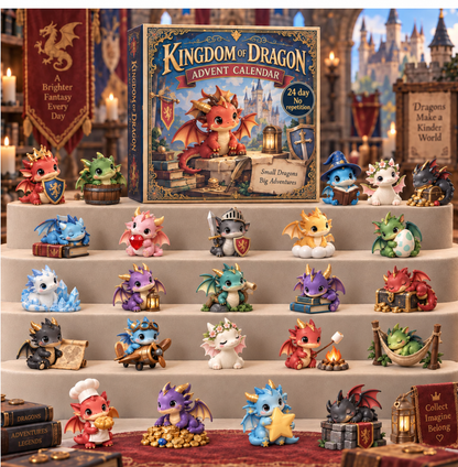 2026 Kingdom of Dragons Advent Calendar – 24 Unique Collectible Dragon Figurines for a Magical Christmas Countdown